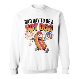 Bad Day To Be A Hot Dog 4Th Of July Hotdog Sweatshirt - Thegiftio UK