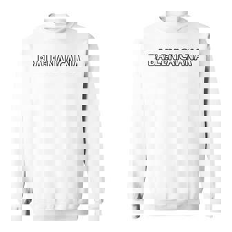 Balenaicana《ばれないかな》ホワイト 白 ロゴ【変なデザイン屋さん】ブランド パロディ 面白デザイン 長袖tシャツ スウェットシャツ - Kawaiitshirt