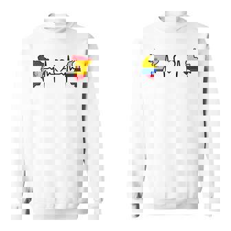 Bandera Española Colombiana España Colombia Heartbeat Camisa de entrenamiento - Regaloses