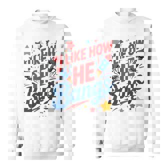 I Like How He Bangs Fireworks Couple 4Th Of July Sweatshirt - Monsterry