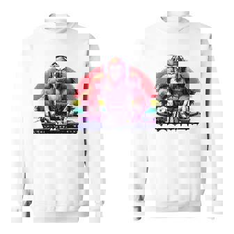 Bassquatch 音楽愛好家のためのサスカッチdjデザイン 長袖tシャツ スウェットシャツ - Kawaiitshirt