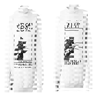 Become Ungovernable Black Cat Biting Hand Meme Sweatshirt | Mazezy