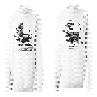 Black Dachshund With Middle Finger Sweatshirt - Thegiftio