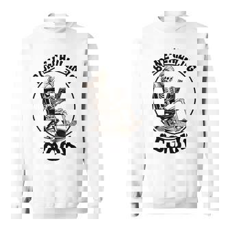 Bone-Chilling 本 スケルトン 読書 ブックワームブックラバーズ 長袖tシャツ スウェットシャツ - Kawaiitshirt