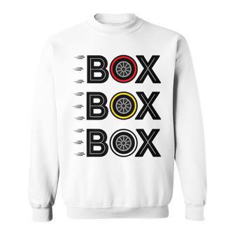 Box Box Box Pit Radio Call Tyre Compound Motorsport Racing Sweatshirt - Thegiftio UK