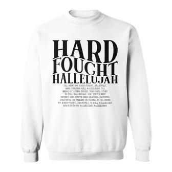 Brandon Hard Fought Hallelujah Praise Jesus On Back Sweatshirt - Thegiftio UK