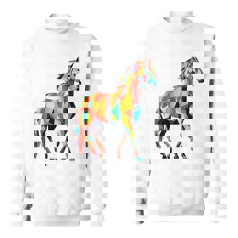 Caballo Animal Colorido Gráfico Abstracto Retr Camisa de entrenamiento - Regaloses