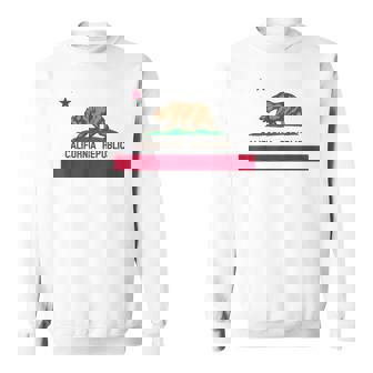 California Republic ノベルティ カリフォルニアベア カリフォルニアフラッグ スウェットシャツ - Kawaiitshirt