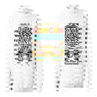 Cancun Mexico Vacation Beach 2025 Trip Group Squad Colorful Sweatshirt - Monsterry