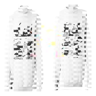 Cats Reading Books Cat Lover Kitten Reading Book Lover Sweatshirt - Thegiftio UK
