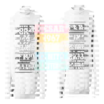 Cesar 55 Cumpleaños Regalo Años Divertido Decoración 1967 Manga Larga Camisa de entrenamiento - Regaloses