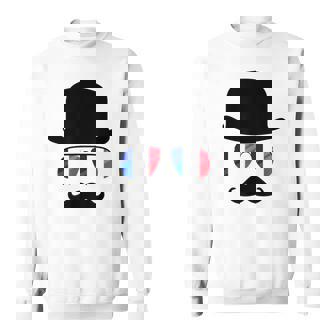 Chapeau De France Lunettes De Soleil Motif Moustache Sweater e - Cadeauxyz