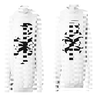 Chi Rho クリスチャン ゴッド アルファ オメガ イエスキリスト キリスト教 スウェットシャツ - Kawaiitshirt