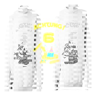 Children's 'Ich Bin 6 Digger' Sweatshirt - Seseable