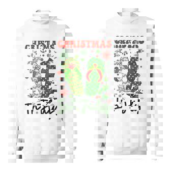 Christmas In July Flip Flops Xmas Flip Flops Summer Holiday Sweatshirt | Mazezy