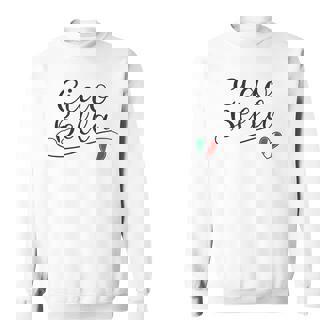 Ciao Bella Italian Flag Heart Italy Souvenir Sweatshirt - Thegiftio