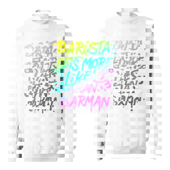 Cool Barista Gets More Likes Than Barman、バリスタ、バーマンより 長袖tシャツ スウェットシャツ - Kawaiitshirt