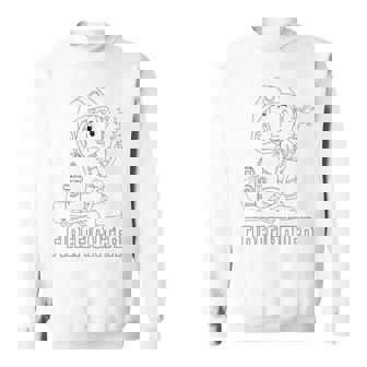 Cool Children's Firefighter Firefigter Motif To Colour In Sweatshirt - Seseable