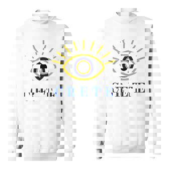 Crète Grèce Avec Le Mauvais Œil – Leymbole Grec De La Protection Sweater e - Cadeauxyz