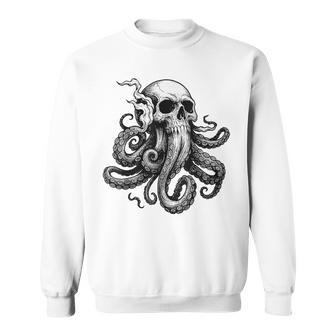 Cthulhu Kraken Skull Octopus Graphic Nautical Sea Monster Sweatshirt - Thegiftio UK