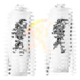 D-Pole Longtick Bigfoot Lacrosse Player Laxsquatch スウェットシャツ - Kawaiitshirt