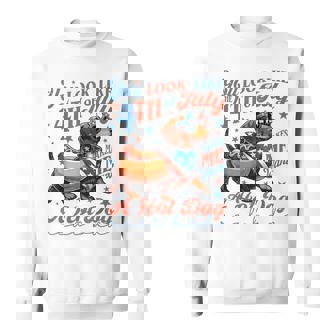 Dachshund You Look Like The 4Th July Makes Me Want A Hot Dog Sweatshirt - Monsterry