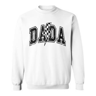 Dada Lightning Checkered Father's Day Dad Grandpa Men Sweatshirt - Thegiftio UK