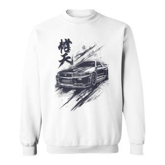 Dark Ink Legendary Skyline R34 Liberty Walk Style Jdm Sweatshirt - Thegiftio UK