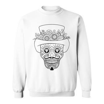 Day Of The Dead To Paint And Colour For Children's Decorative Sweatshirt - Seseable