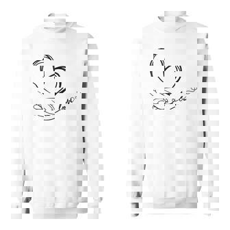 Minimaliste Main Et Patte En Forme De Cœur Pour Les Amoureux Des Chiens Et Des Chats Sweater e - Cadeauxyz