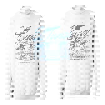 El Tunco エルサルバドル ヴィンテージ アンティーク調 ヤシの木 サーフ スウェットシャツ - Kawaiitshirt