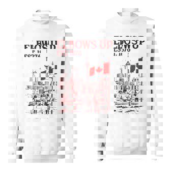 Elbows Up Canada Est 1867 カナダ国旗 カナダ地図 カナダ スウェットシャツ - Kawaiitshirt