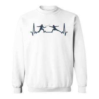 Esgrima Fencer Jugadores Juego Fencing Cardiogram Esgrima Camisa de entrenamiento - Regaloses