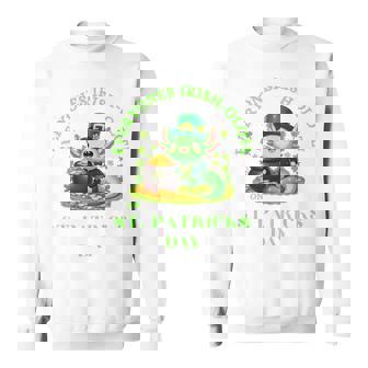 Everyones Irish Olotl Axolotl 聖パトリックデー グリーン アホロートル 長袖tシャツ スウェットシャツ - Kawaiitshirt
