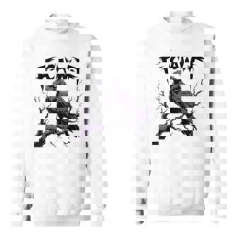 F-Caw-F Gothic Raven Bird Halloween Sweatshirt | Mazezy