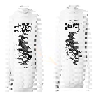 F-Caw-F Raven Gothic Crow Black Bird Humor Sweatshirt - Monsterry