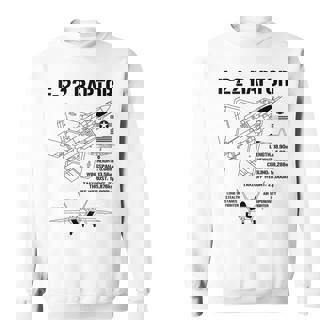 F22 ラプター戦闘機 ジェット仕様 軍用飛行機 F22 ラプター スウェットシャツ - Kawaiitshirt
