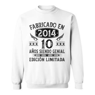 Fabricado En 2014 10 Años Cumpleaños Niño Made In 2014 In Mangas Camisa de entrenamiento - Regaloses