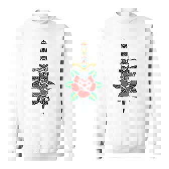 Fake Friends アメリカントラディショナルタトゥー オールドスクールフラッシュ スウェットシャツ - Kawaiitshirt