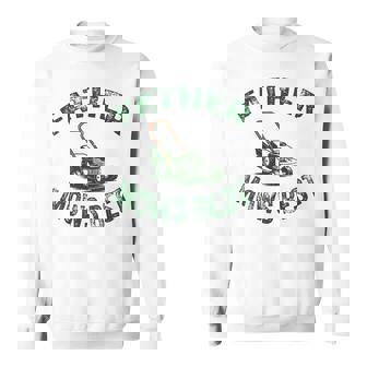 Father Mows Best Lawn Care Dad Mowing Father Day Garden Dad Sweatshirt - Monsterry