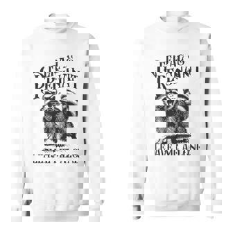 Feral And Pregnant Leave Me Alone Pregnancy Humor Sweatshirt - Thegiftio
