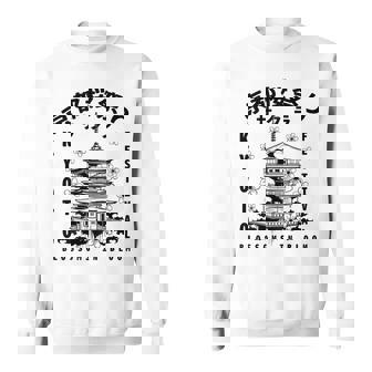 Festival Japonais Kanji En Fleurs De Cerisier De Kyoto Dos Artistique Sweater e - Cadeauxyz