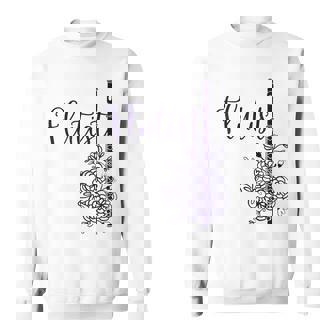 Flutisst Jolie Flûte Et Fleurs Joueur De Flûte Sweater e - Cadeauxyz