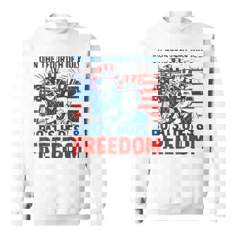 On The Fourth Of July Boats Hoes & Freedom 4Th Of July Sweatshirt | Mazezy