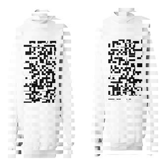 Fu Qr スキャンコード 皮肉ユーモア Fuバックプリント スウェットシャツ - Kawaiitshirt
