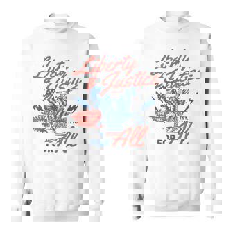 4Th July Land Of The Free Liberty And Justice For All Sweatshirt | Mazezy