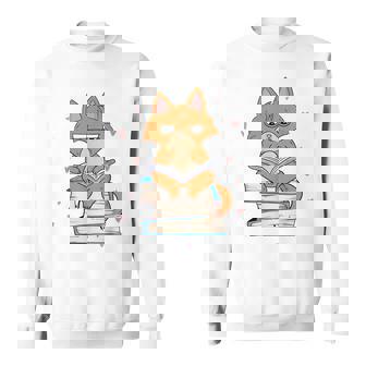 Cat & Amp Amp Book Lover シャツ 猫と本の愛好家 スウェットシャツ - Kawaiitshirt