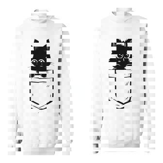 Cat In Pocket Chat Mignon Dans La Poche Pour Chat Amoureux Sweater e - Cadeauxyz