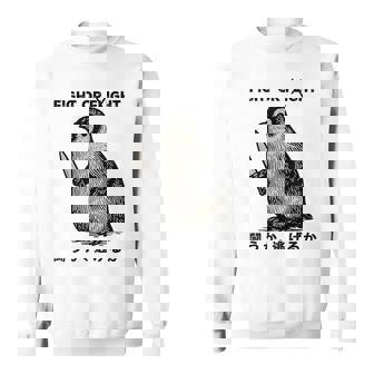 Fight Or Flight Meme Penguin With Knife Sweatshirt | Mazezy