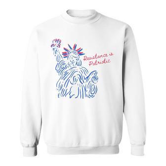 Vintage Resistance Is Patriotic Happy 4Th Of July Sweatshirt - Thegiftio UK